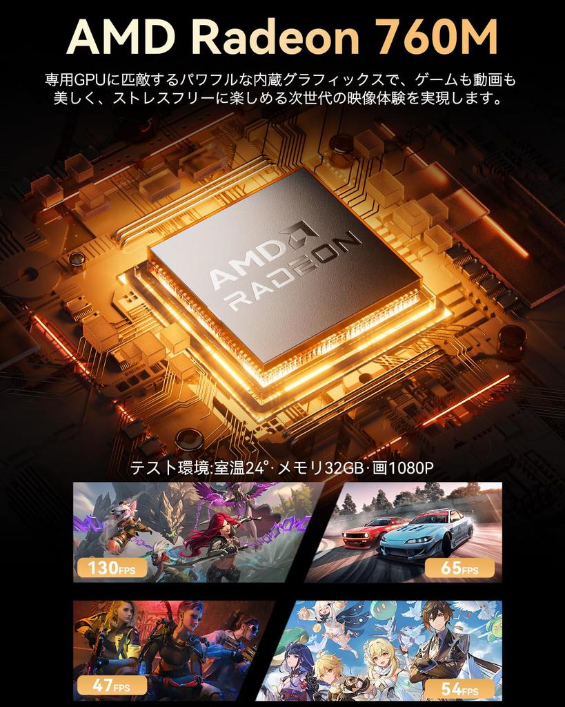 GMKtec M6 Ultra Mini PC Ryzen 5 Výkon než 8K Ryzen Mini Dual WiFi Windows 11 Tichý Kompaktní Počítač pro Video a 32GB 1TB SSD [AMD 7640HS,