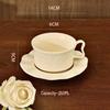 Retro European Style Ceramic Iced Americano and Latte Cup Set with Saucer