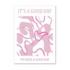 Pink Flower Letter Posters Canvas Painting Modern Love Heart Round Shape Pictures Prints Wall Art for Living Room Decor Unframed