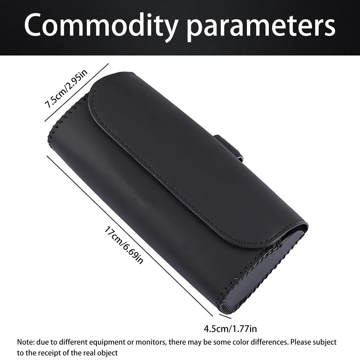 

Автомобильный козырек, держатель для солнцезащитных очков, универсальный кожаный ящик для хранения автомобильных очков с магнитным замком, органайзер для очков чёрный