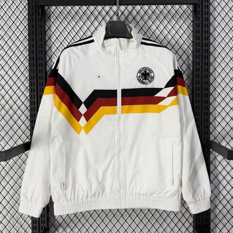 Unisex Long Windbreaker Jacket Retro Sport Coat Football Training Outdoor Casual Wear Fall Winter