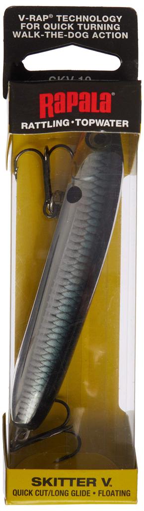 Rapala Skitter V Pencil Bait, 10cm, 14g, Chrome, CH SKV10-CH