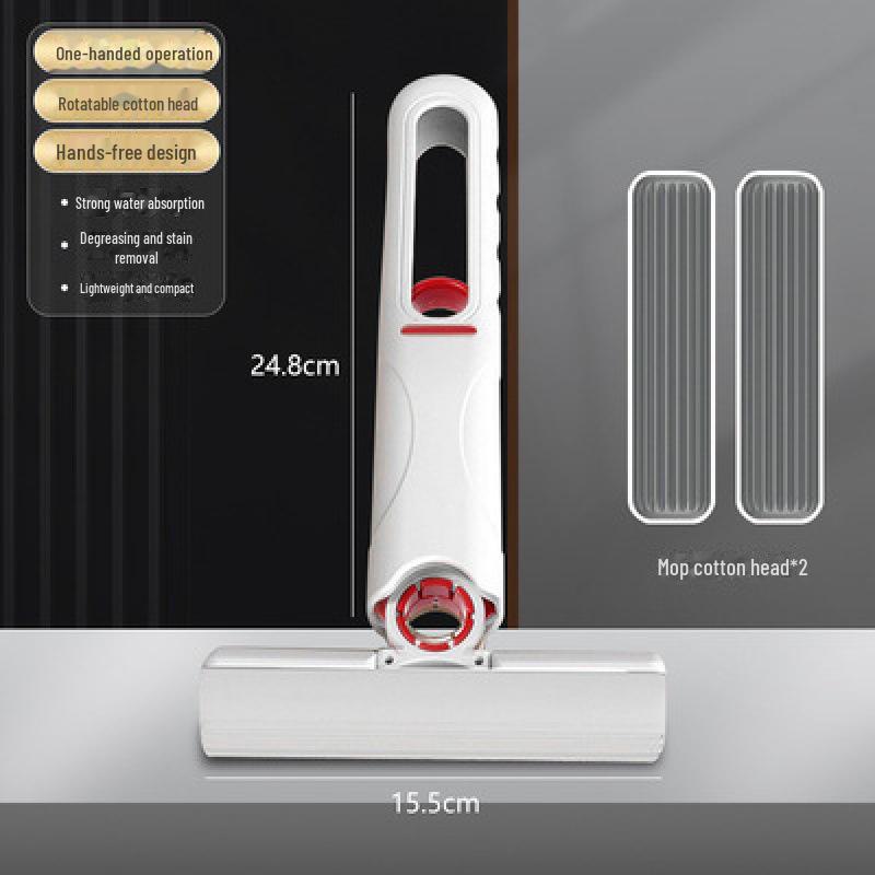 Compact Desktop and Glass Scraper Mop - Hand-Free Cleaning for Cars and Tables