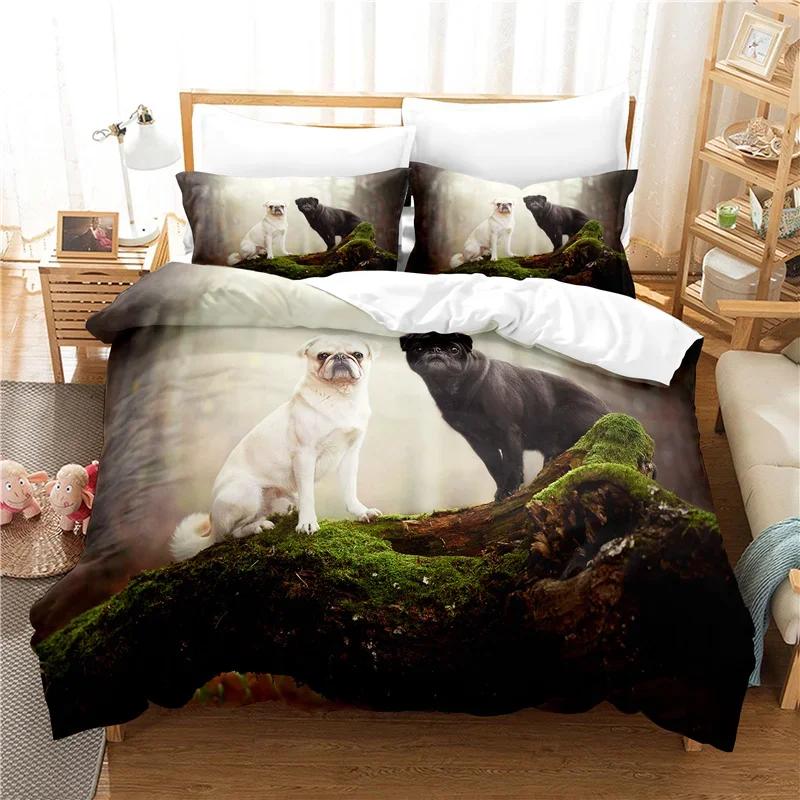 Comforter 2/3Pcs Set 3D Print Cute Pet Dog Bedding Set Child Adult S Dekbedovertrek 1 Persoons Dropship