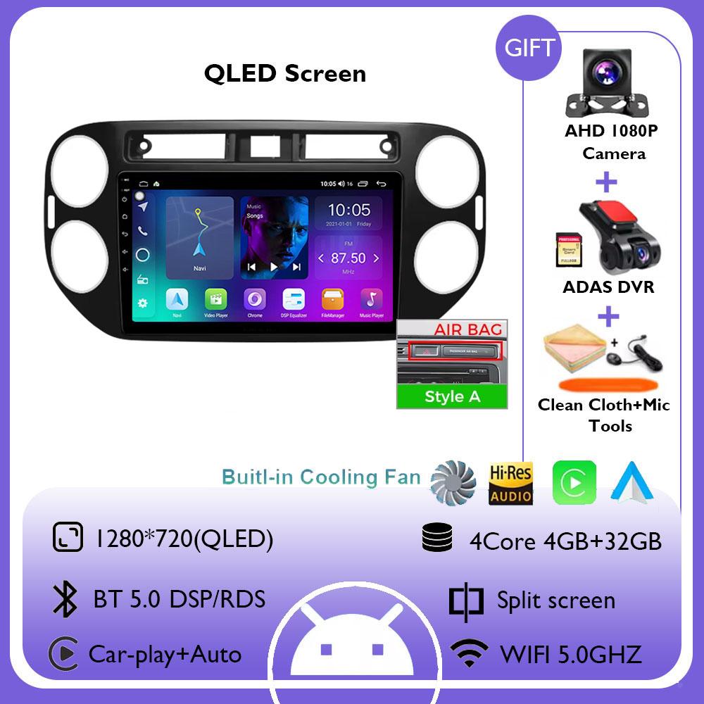 9" Android 14 For Volkswagen VW Tiguan 2010 - 2017 Auto Radio Car Multimedia Video Player Navigation GPS Stereo Carplay Auto