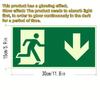 15cmX30cm Luminous Sign Self-Adhesive Glow In Dark Sticker For Exit Sign Wall Safety Stage Night Vision Home Decoration