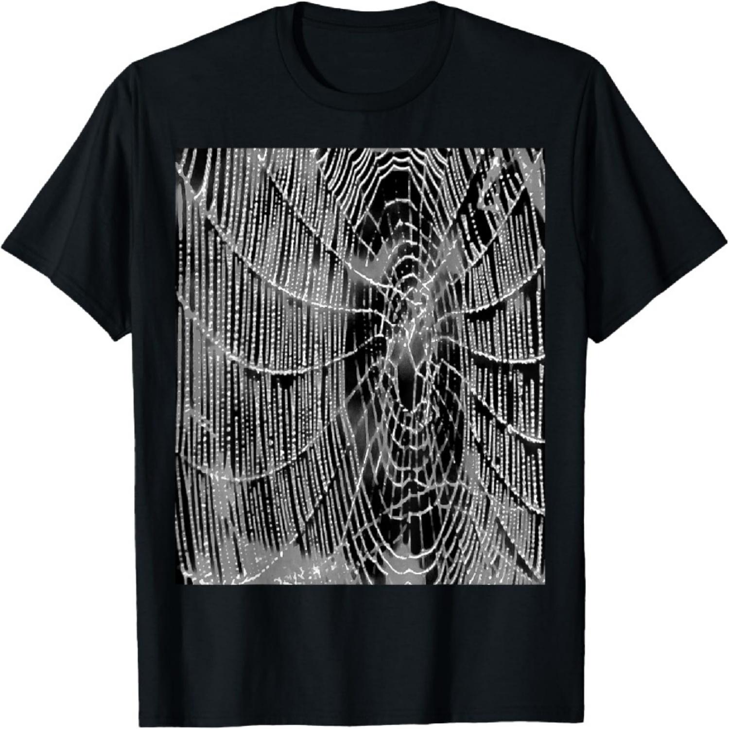 

Abstract Painting Of A Grey White Cobweb On Black T-Shirt XXXXXL чёрный