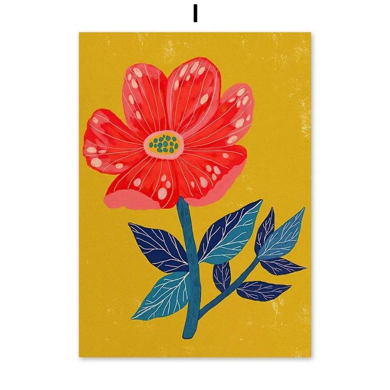 Scandinavian Vintage Claude Monet Flower Anatomy Abstract Wall Art HD Poster Prints for Bedroom  Living Room Decor