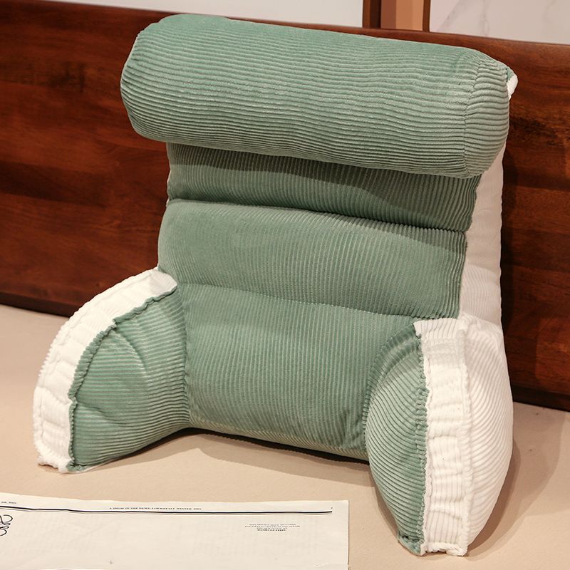 Полосатая вельветовая прикроватная подушка-спинка съемная и моющаяся подушка для поясничной поддержки для общежития гостиной дивана татами 40X50cm 2419₽