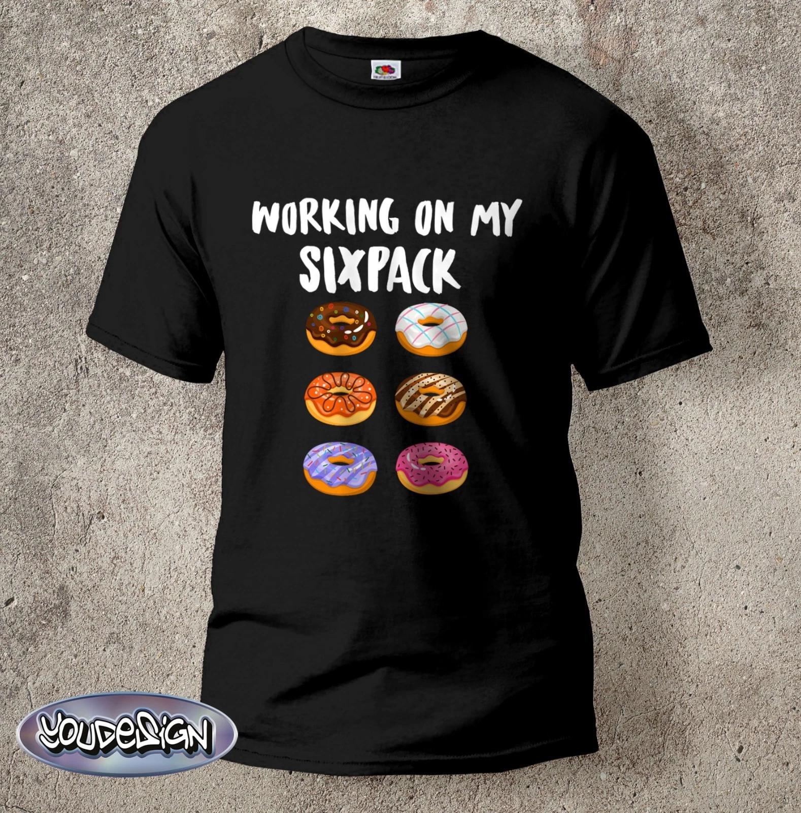 Sixpack T-Shirt Fitness Shirt Donut Cult Doughnut Doughnut Food Lover S-5XL M