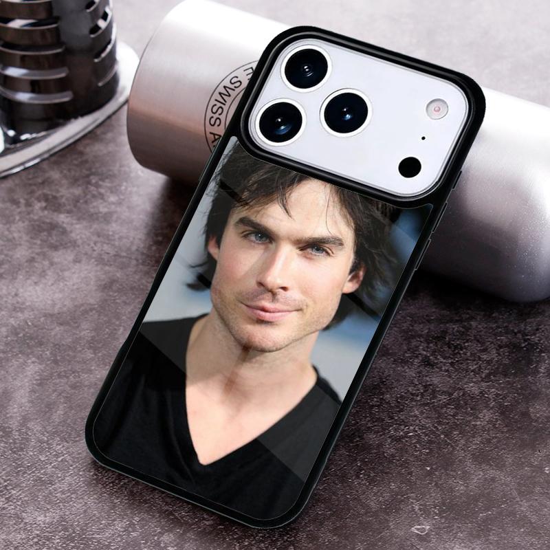 Ian Somerhalder Vampire Diaries Damon Phone Case for iPhone 17 16 15 Pro Max Air 14 13 12 11 Plus Shockproof Cover