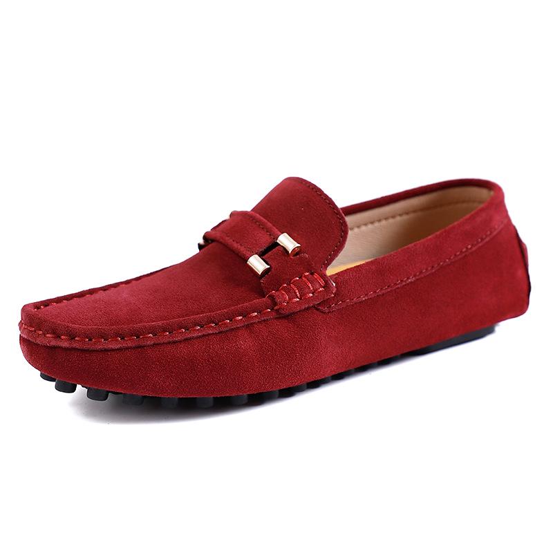 Cowhide Men s Casual Loafers – Soft Sole, Lightweight, Versatile Slip-On Leather Shoes 45
