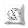 Polyester Pillowcase Simple and Fresh Xiaohua Home Furnishing 26 English Letter Printed Waist Cushion Pillowcase