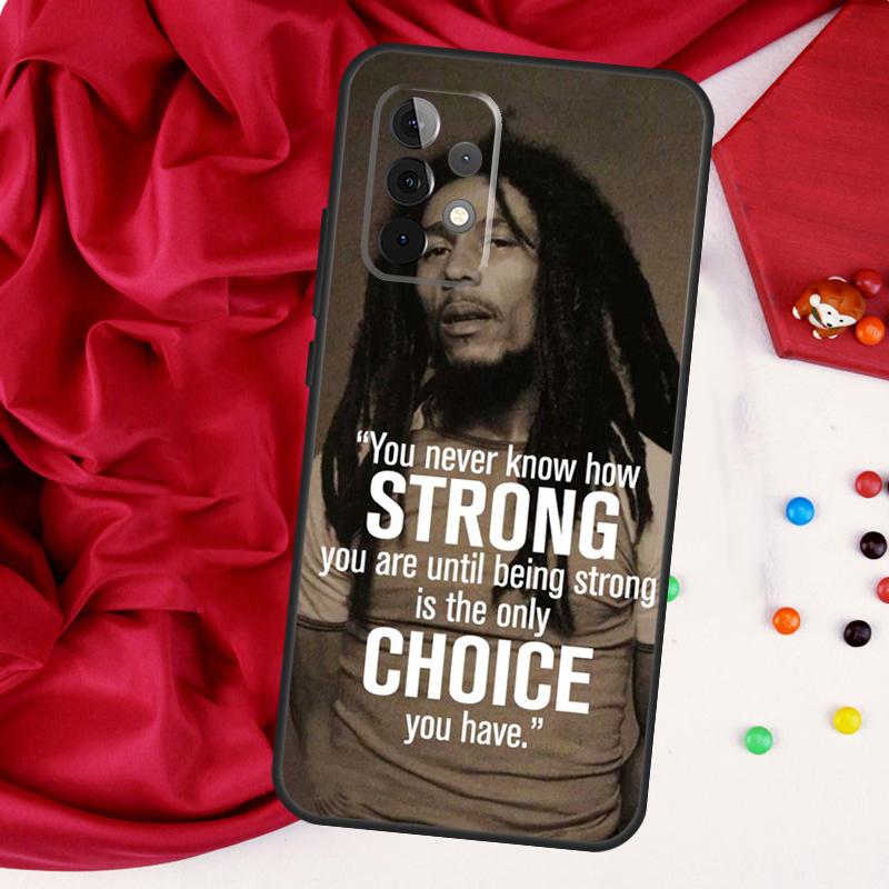 Bob Marley Quotes Rasta Reggae For Samsung Galaxy A15 A55 A53 A33 A35 A22 A32 A52 A54 A34 A14 A56 A36 A26 A16 A05 A06 Case