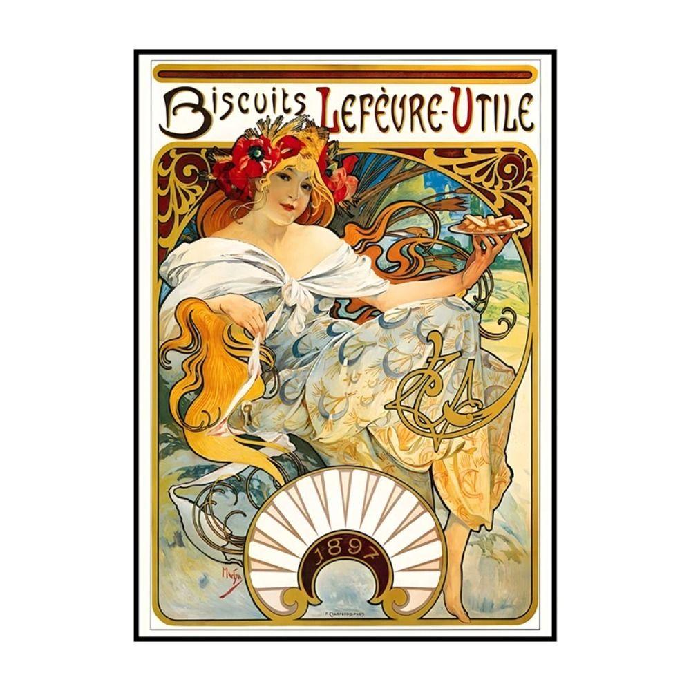 Vintage Art Nouveau Woman Tin Sign Retro Metal Panel Home Bar Cafe Decor