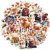 35-150pcs Cartoon Ox Graffiti Sticker Kawaii Animal Decals Laptop Helmet Luggage Guitar Aesthetic Stickerss