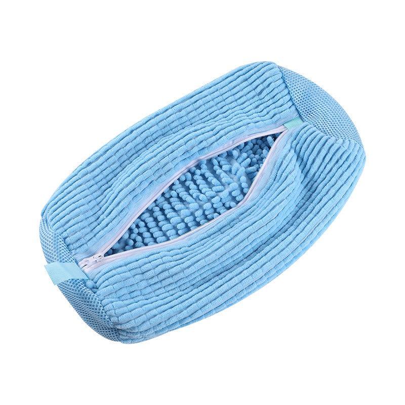 Machine Washable Shoe Washing & Drying Bag with Soft Fiber - Durable Polyester Laundry Protector for Shoes Adjustable Strap