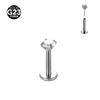 G23 Titanium Pin Claw Zirconium Barbell Set with 5A Zircon Labret Piercing Jewelry