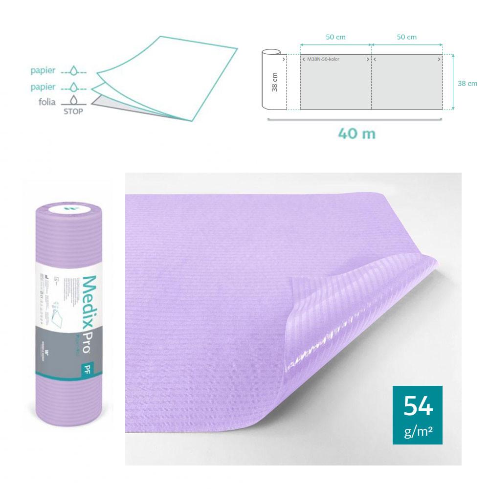 Hygienic Pad On A Roll 38cm X 50cm Purple Foiled 54g Medixpro 80 Pcs