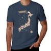 Map of Japan T-Shirt cute clothes summer top Men's t shirts