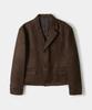 Trip Le Sens Custom 3B Crop Blazer_Suede Brown