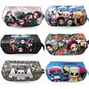 New Year's Day Demon Blade Cartoon Pencil Case - Student Stationery Box with Button Closure