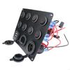 Boats Phone Charging Panel 8 Metal Toggle Switches Waterproof Construction Quick Charges Rocker Switches M4YD