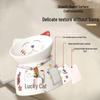 Anti-Spill Ceramic Cat Bowl with Neck Protector, High Foot Design, Anti-Slip, Prevents Black Chin Stains