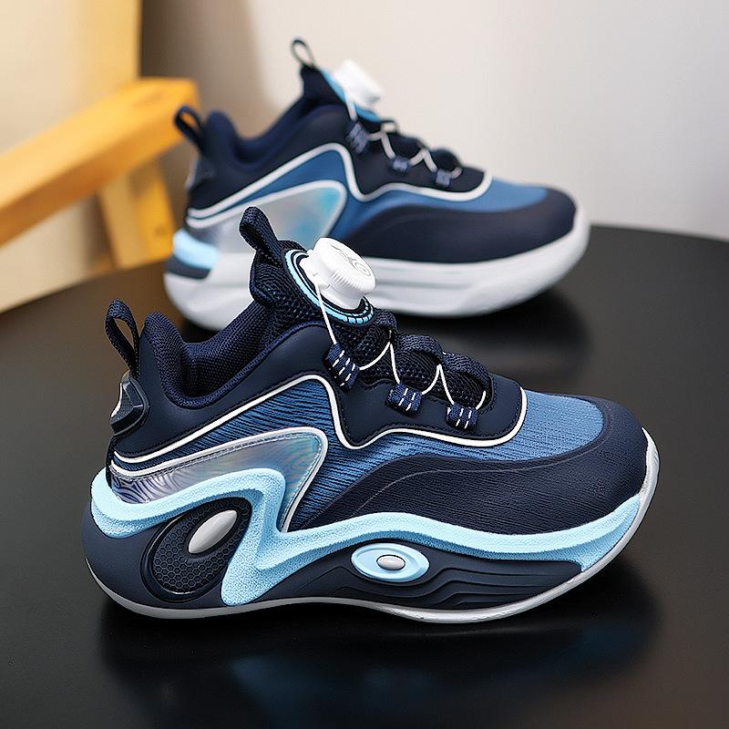Children's Basketball Shoes Boys' Shoes Autumn and Winter New Non-slip Shock Absorption