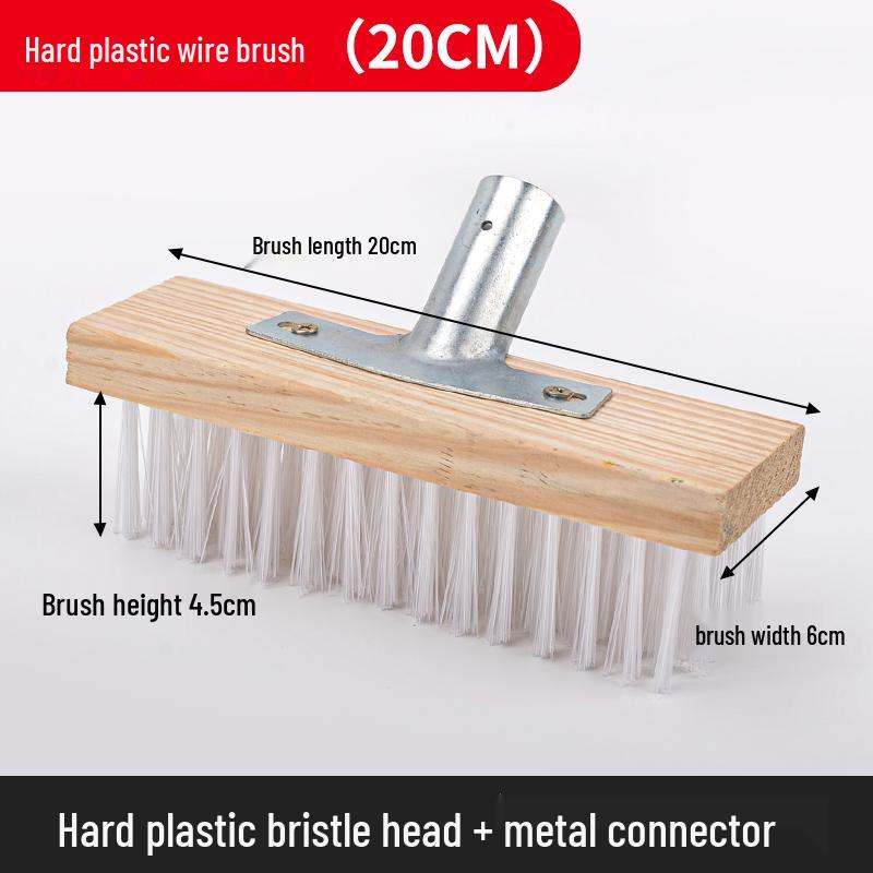 Long-Handled Stainless Steel Wire Brush for Household Floor and Toilet Cleaning