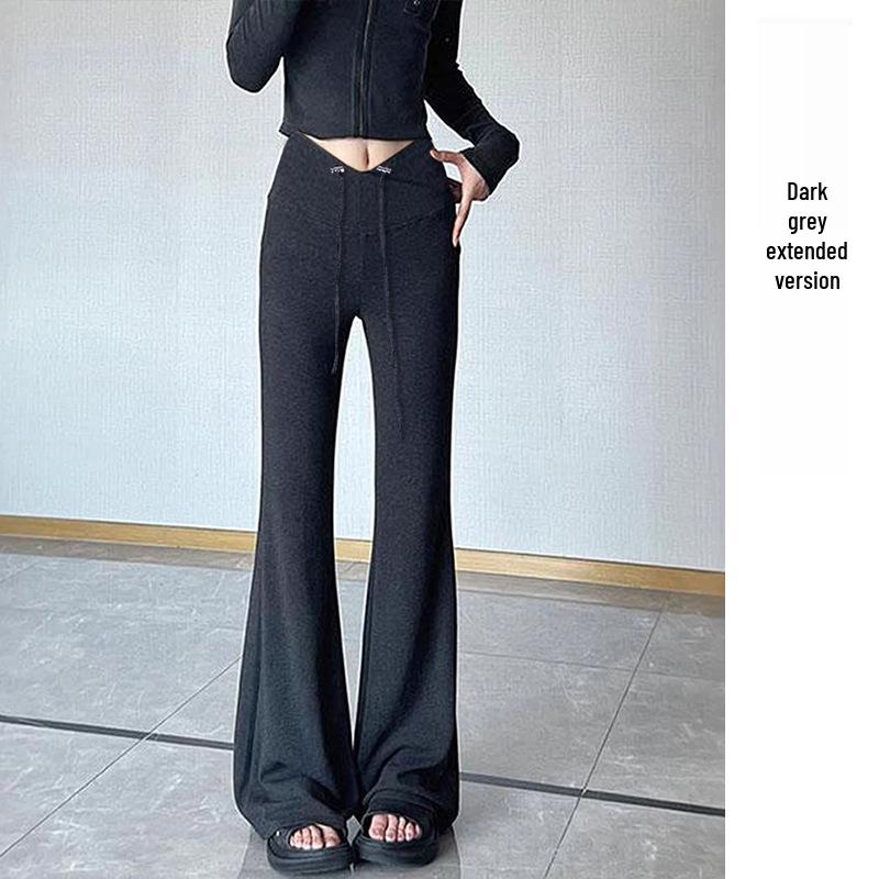 Low-Waist Maternity Micro-Flare Pants - Drapey, Elastic, Slimming Wide-Leg Design X-Large