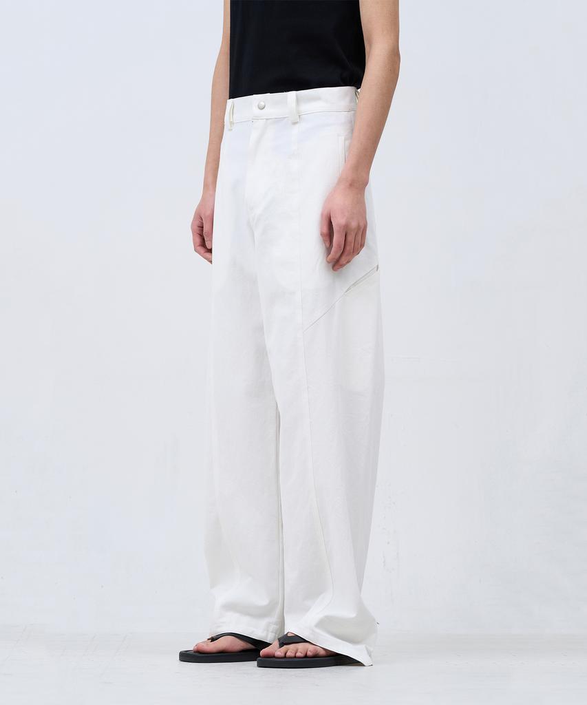 Kasakasa Cuffed Flow Pants White
