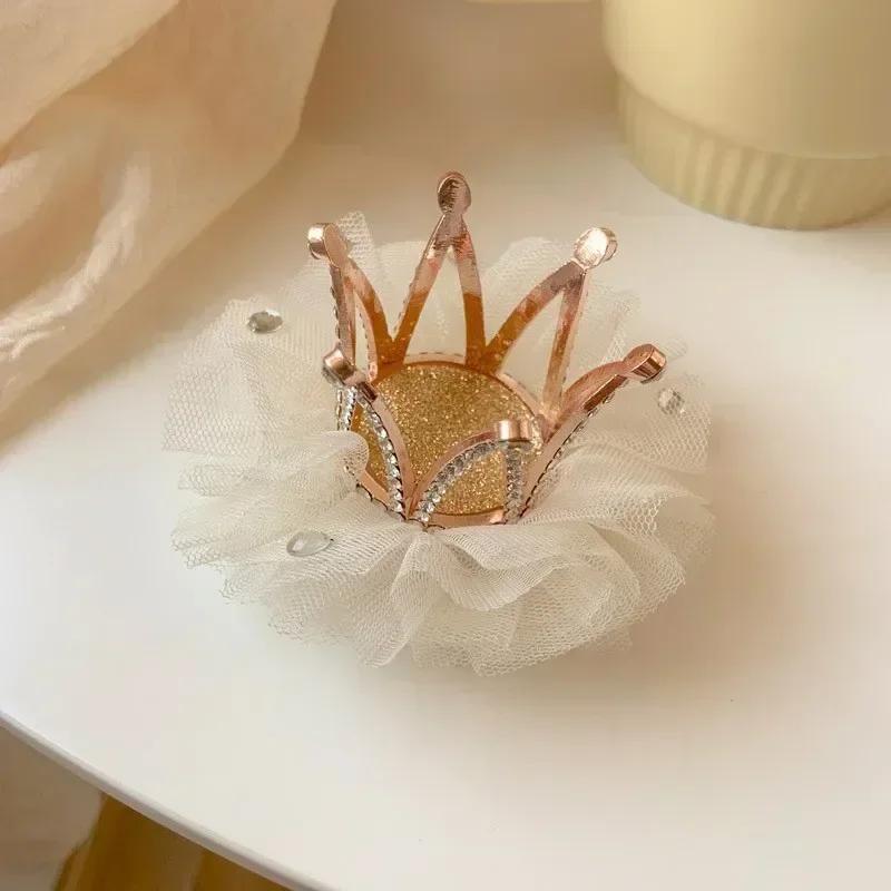 Hot Princess Children Girl Hairpin Sweet Vintage Crown Hair Clip For Kid Girl Birthday Party Decroative Hair Pin Little Girl