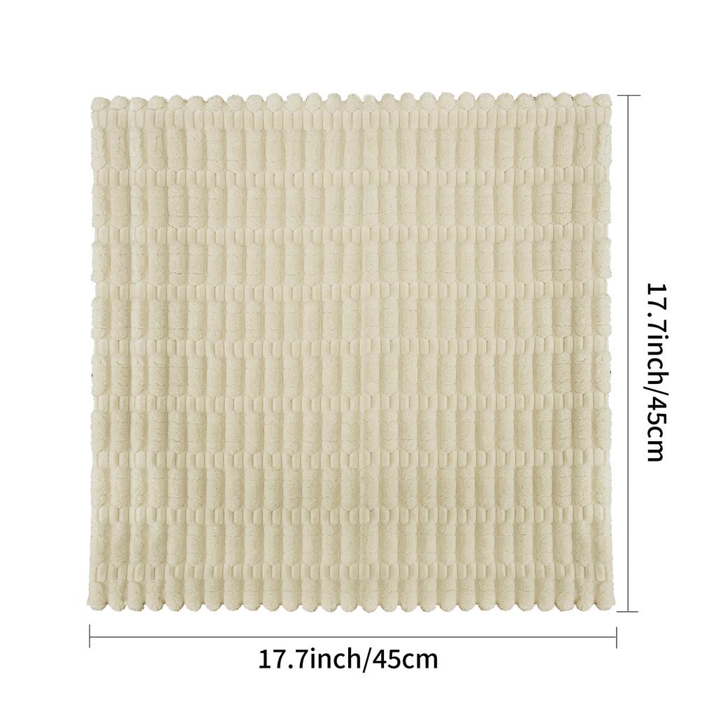 Pack of 2/6 Pillow Covers 18x18 Inch Soft Corduroy Pillowcase Cream White Cushion Covers Decorative for Sofa Patio Living Room