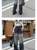 Women's High-Waisted Gradient Washed Wide-Leg Jeans - Slimming and Tall Fit for Spring and Autumn