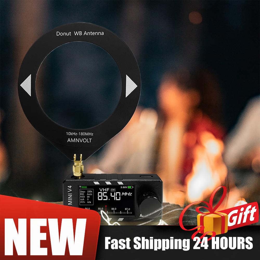 AMNVOLT V4 ATS MINI SI4732 Full Band DSP Radio with Headphone Amplifier LSB USB Transistor Pocket Outdoor Camping Radio