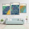 Barcelona. Seville. Bilbao. Madrid. Almeria. Spain City Color Map. Wall Art. Poster