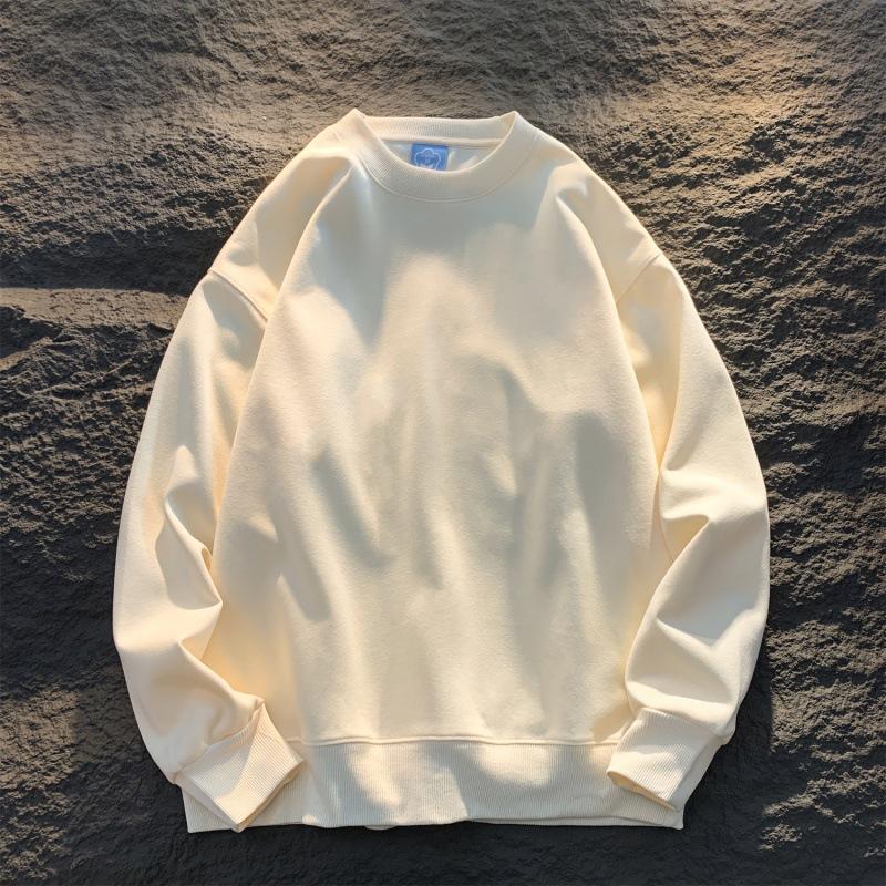 High Quality Men's Casual Heavy Pullovers Sweatshrit Solid Cotton Unisex Autumn Sweatshirt