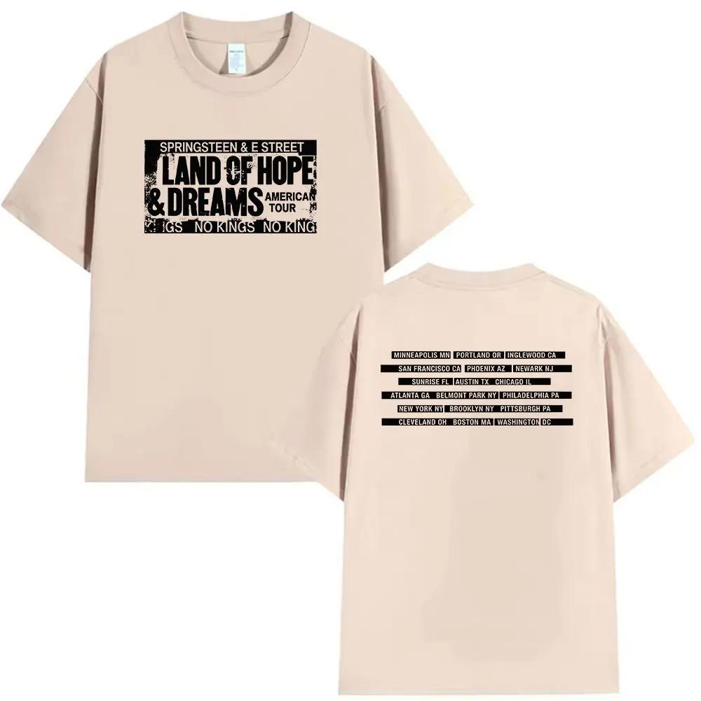 Bruce Springsteen Land of Hope & Dreams Tour 2026 Print T Shirt Men Women Clothing Fashion Short Sleeve T-shirt 100% Cotton Tees