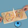 Colorful Inspired Wooden Nail Board Game for Youngsters Interactive 2Player Geometric Shape Creative Rubber Band Educational Toy, Boosts Creativity