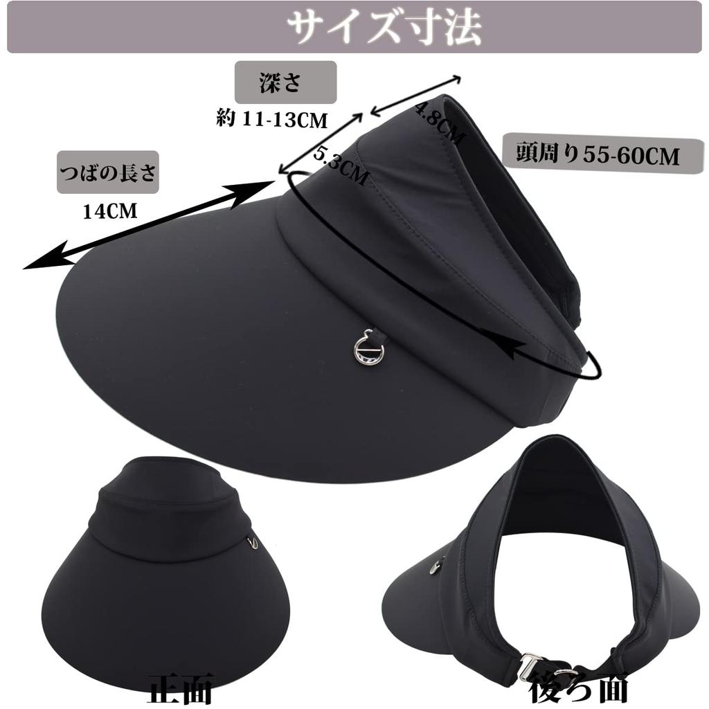 Sun Hat with UV Wide Slimming Chin Plus Suitable for and Sports [IFSUN] Women's Visor/Sun UPF+50 Protection, Brim, Effect, Strap, Sizes,