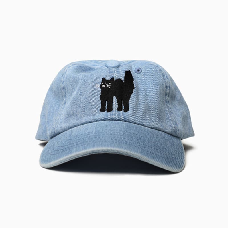 HolidayVisitor Wakeup Cat Ball Cap - Denim