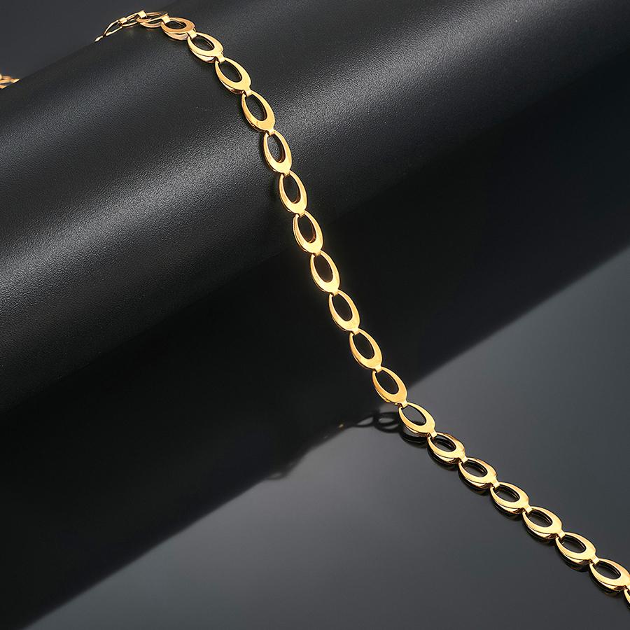 5mm Wide Stainless Steel Link Chain Rolo Long Necklace for Men Women Girl Jewelry Accessories DIY Gift Choker on Neck Collar