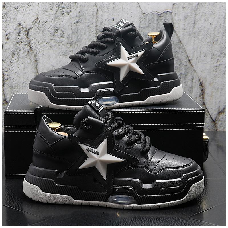 

Мужская винтажная повседневная обувь Дизайнерская мужская Роскошная Повседневная Классическая Все сочетается с Толстой подошвой Уличные Кроссовки для Спорта 38 чёрный