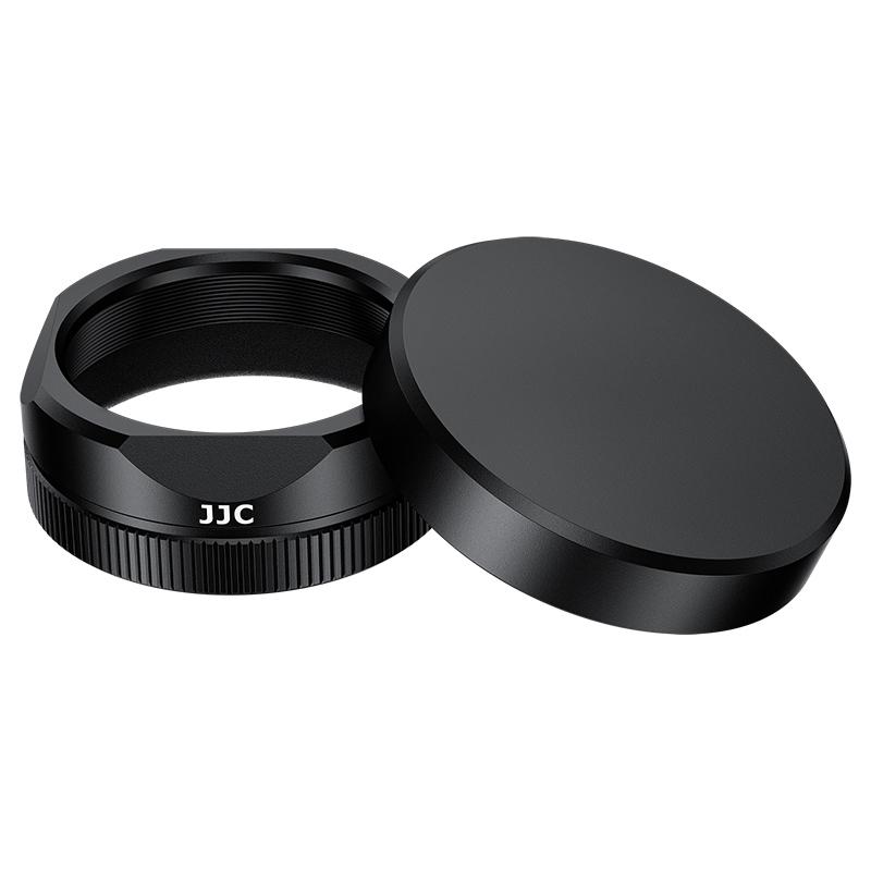 JJC Square Metal Lens Hood Shade With Lens Cap for FUJIFILM X Half Lens Hood Sun Shade for Fujifilm Compatible with UV Filters чёрный