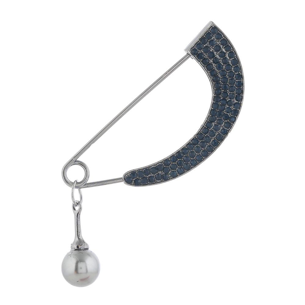 Anti-Light Brooch, Popular Creative Alloy Diamond-Encrusted Pearl Cardigan Pin Clothing Accessories In Europe And America
