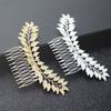 Fashion Hair Jewelry Gold Silver Bridal Hair Comb Wedding Accessories Women Headpiece Metal Leaf