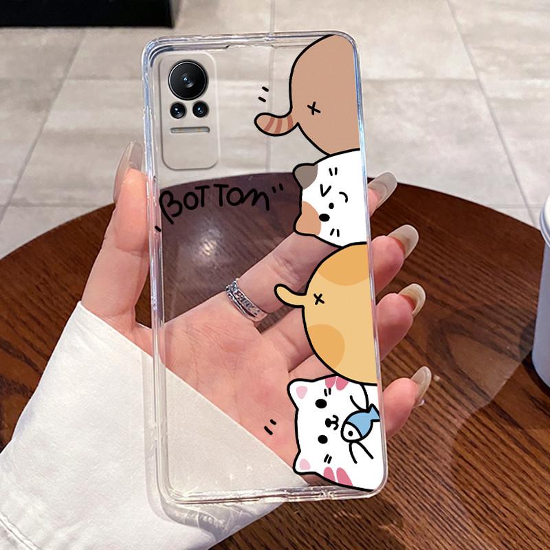 Casing For Xiaomi Mi Civi / 1S Ultra Thin Clear Transparent Aesthetic Cute Cat Astronaut Phone Case Back Protective Cover Shell