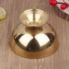 .1Pc Gold Stainless Steel Ice Cream Cup Salad Bowl With Fork Dessert Fruit Plate Snack Dish Wine Cup Home Kitchen Bar Tableware