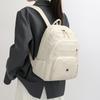 Solid Color Backpack Women's Multi-Layer Pocket Water-Repellent Nylon Backpack